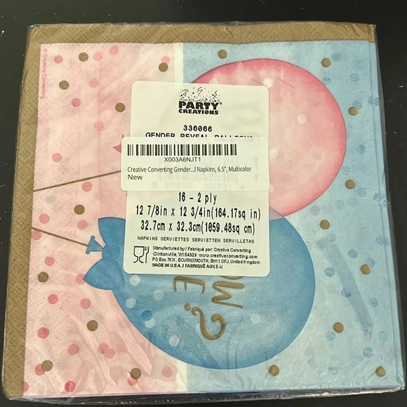 Bundle of Gender Reveal Party Napkins | Gender Reveal | Baby Shower | Baby - Picture 4 of 9